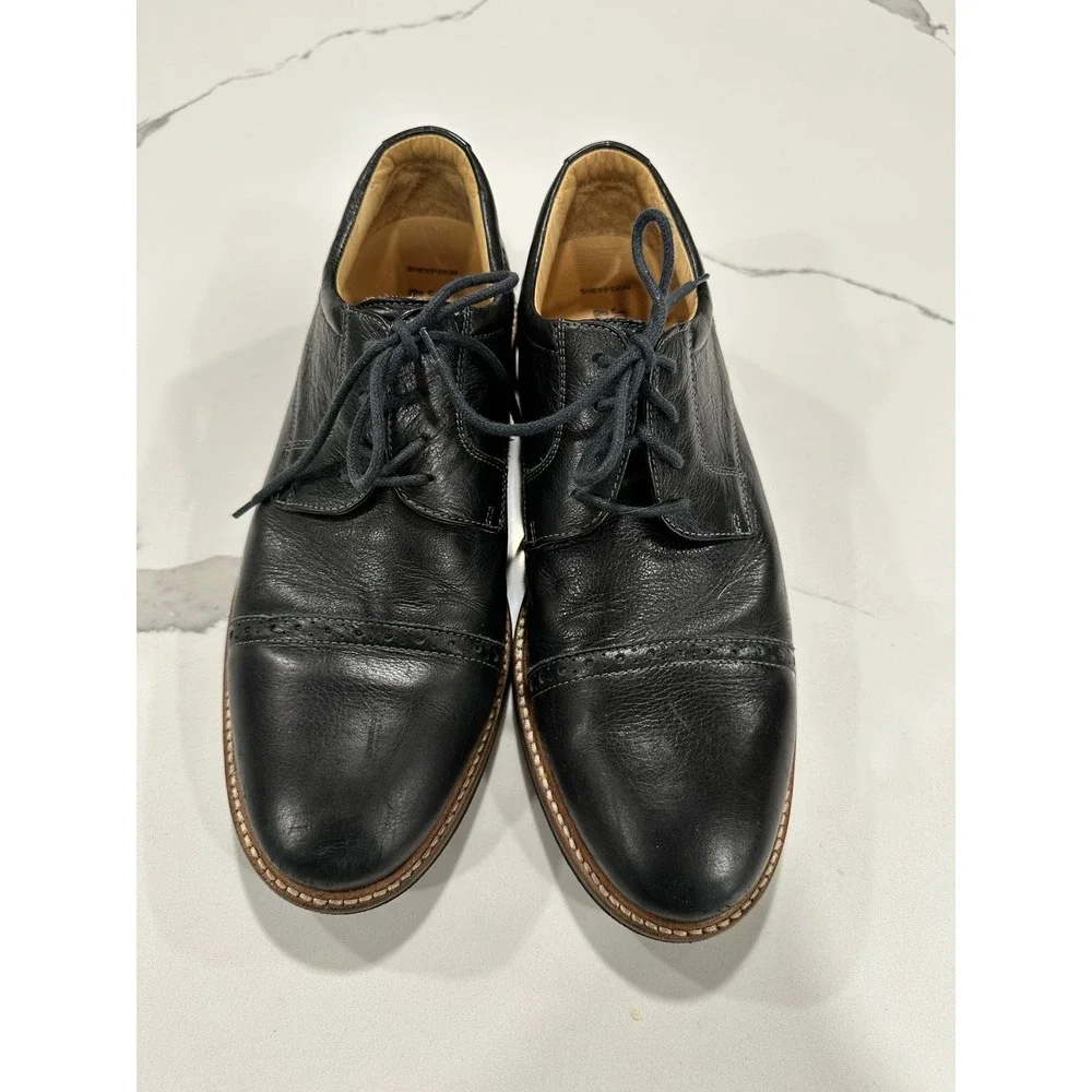 Johnston & Murphy Black‎ Leather Cap Toe Oxford Dress Shoes Men's 8M